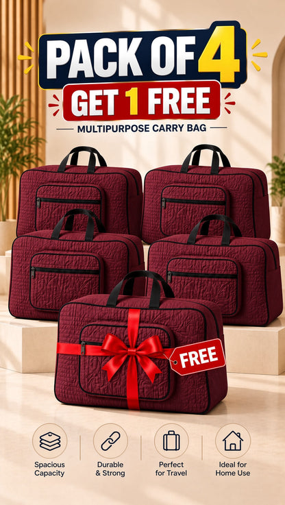 Signature Carry Ease Quilted Bag - Storage & Travelling Bag [Red]