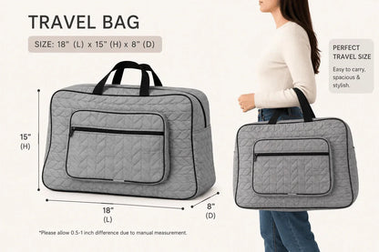 Signature Carry Ease Quilted Bag - Storage & Travelling Bag [Light Gray]